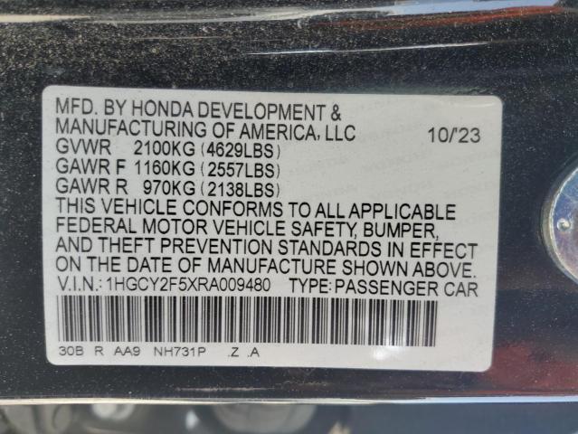 2024 HONDA ACCORD HYBRID SPORT 1HGCY2F5XRA009480