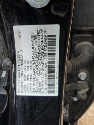 2022 HONDA INSIGHT TO 19XZE4F94NE011720