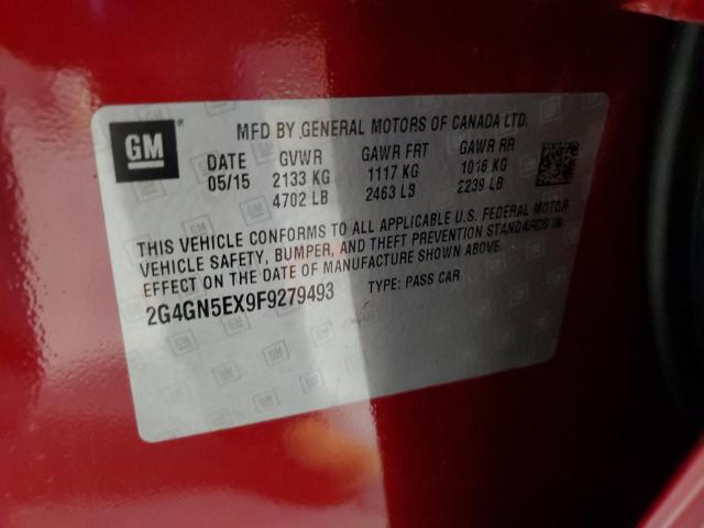 2015 BUICK REGAL PREM 2G4GN5EX9F9279493