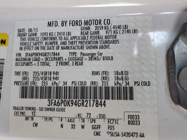 2016 FORD FUSION TIT 3FA6P0K94GR217844