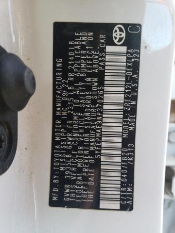 2022 TOYOTA COROLLA LE - 5YFEPMAE9NP370265