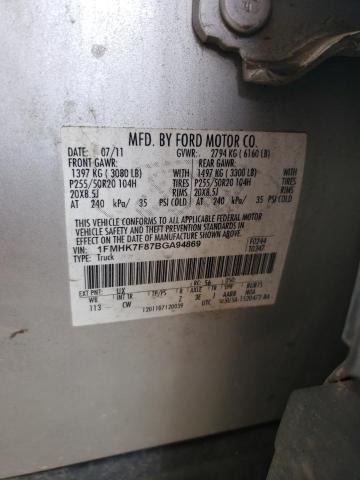 2011 FORD EXPLORER L - 1FMHK7F87BGA94869