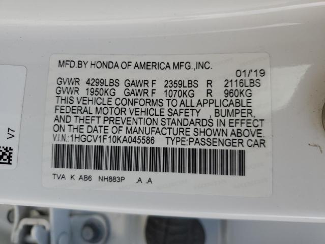 2019 HONDA ACCORD LX - 1HGCV1F10KA045586