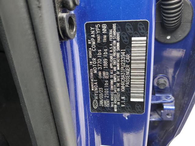 2023 HYUNDAI VENUE SEL KMHRC8A31PU233941