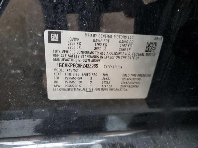 2015 CHEVROLET SILVERADO - 1GCVKPEC8FZ433985