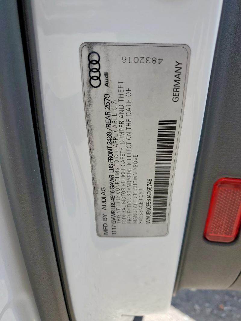 2018 AUDI A5 PREMIUM WAUENCF56JA065746