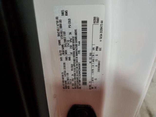 2022 FORD F150 - 1FTMF1C52NKD64381
