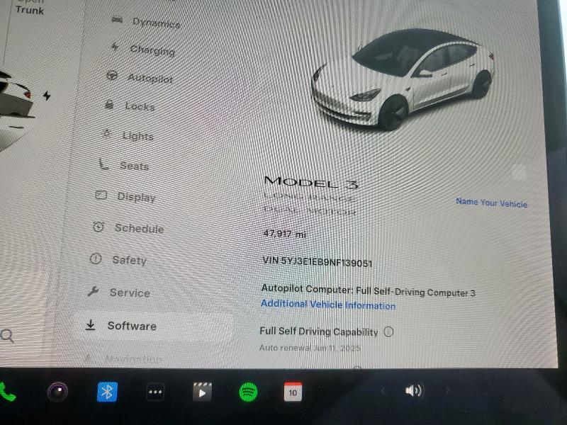 2022 TESLA MODEL 3 5YJ3E1EB9NF139051