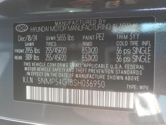 2025 HYUNDAI SANTA FE C 5NMP54G18SH036950