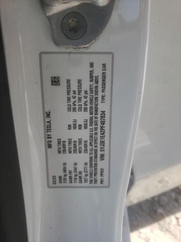 2023 TESLA MODEL 3 5YJ3E1EA2PF487834