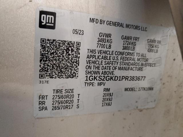 2023 GMC YUKON XL K 1GKS2GKD1PR383677