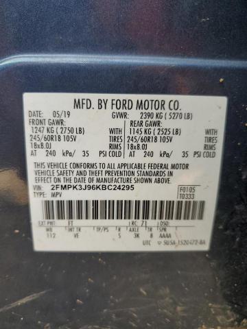 2019 FORD EDGE SEL - 2FMPK3J96KBC24295