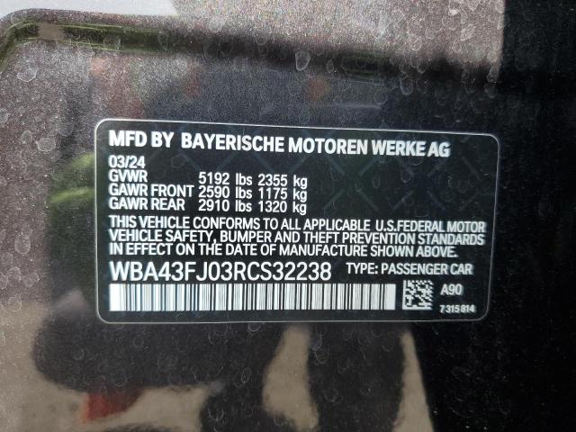 2024 BMW 530 I WBA43FJ03RCS32238