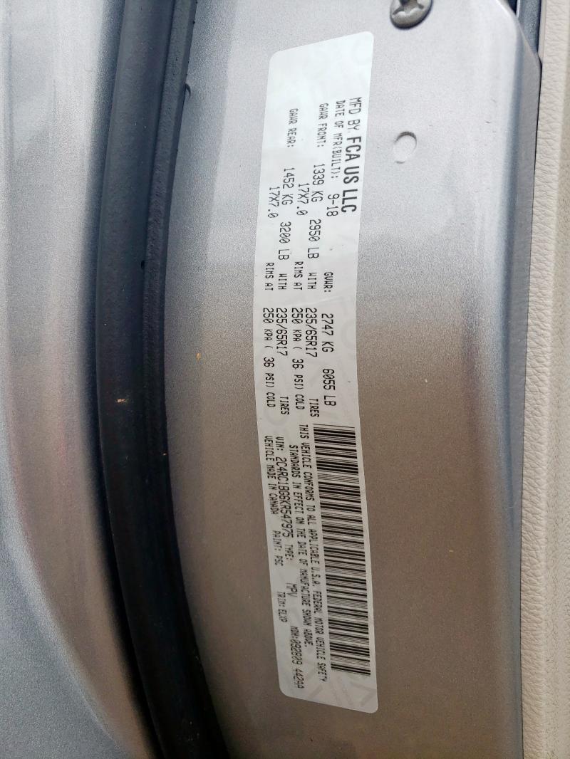 2019 CHRYSLER PACIFICA T 2C4RC1BG6KR547975