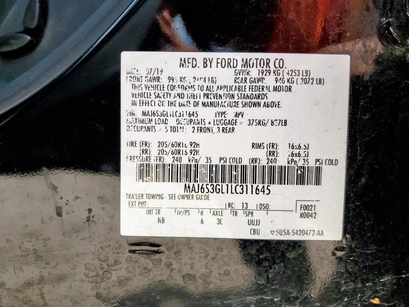 2020 FORD ECOSPORT S - MAJ6S3GL1LC311645
