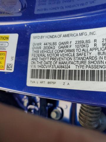 2020 HONDA ACCORD SPORT 1HGCV1F37LA084324