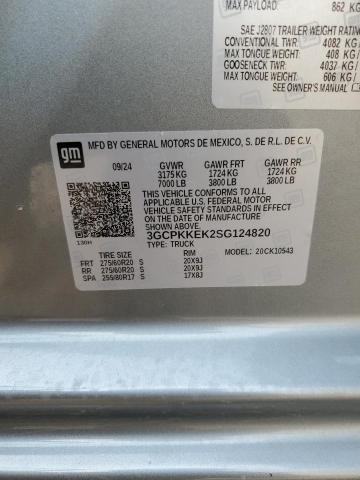 2025 CHEVROLET SILVERADO - 3GCPKKEK2SG124820