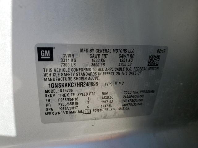 2017 CHEVROLET TAHOE K150 - 1GNSKAKC7HR248096
