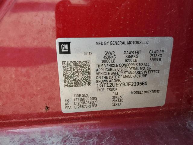 2018 GMC SIERRA K25 - 1GT12UEY9JF219560