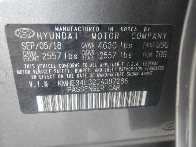 2018 HYUNDAI SONATA HYB KMHE34L32JA087286