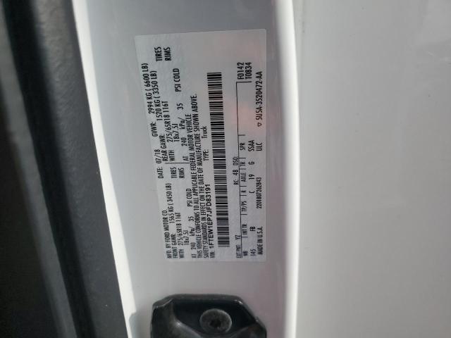 2018 FORD F150 SUPER - 1FTEW1EP7JFD83191