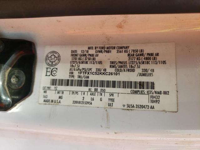 1FTFX1C52KKC26101 2019 FORD F-150