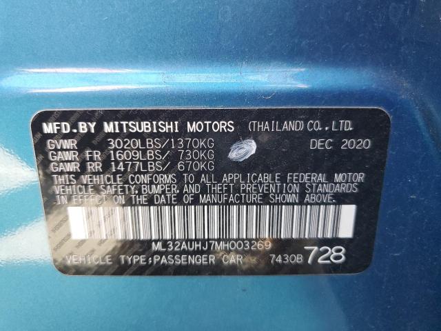 2021 MITSUBISHI MIRAGE ES ML32AUHJ7MH003269