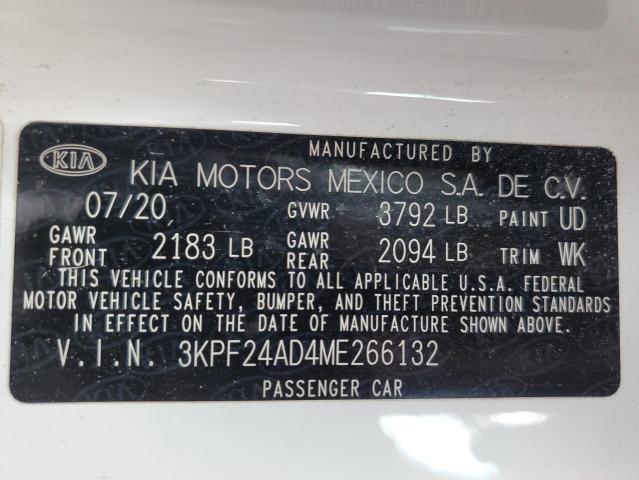 2021 KIA FORTE FE 3KPF24AD4ME266132