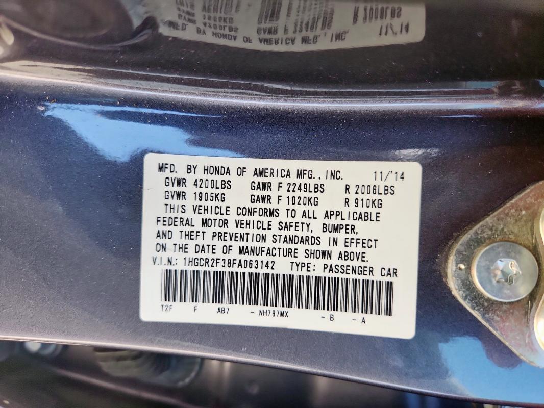 2015 HONDA ACCORD LX - 1HGCR2F38FA063142