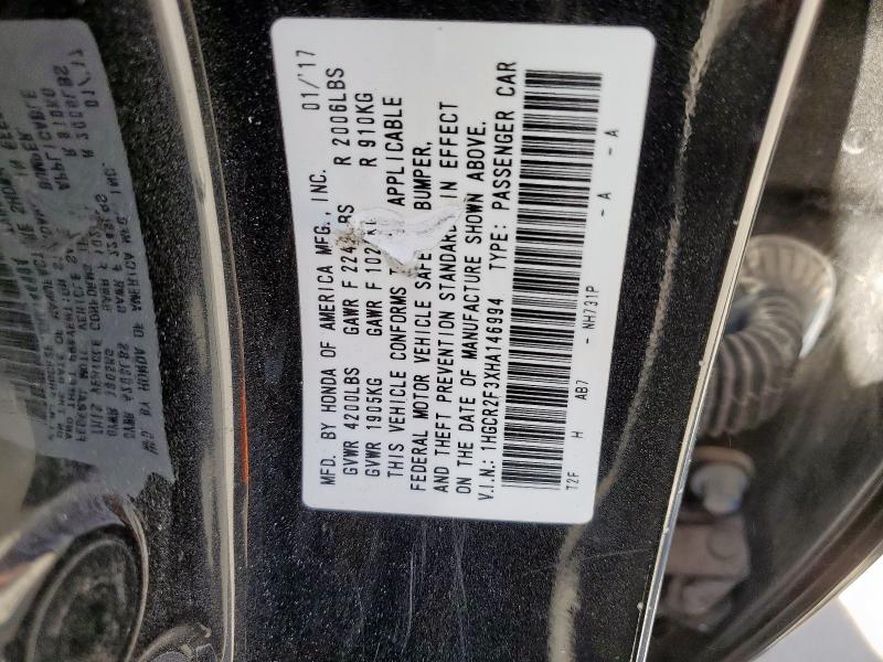 2017 HONDA ACCORD LX 1HGCR2F3XHA146994