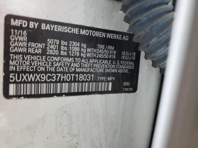 2017 BMW X3 XDRIVE2 - 5UXWX9C37H0T18031