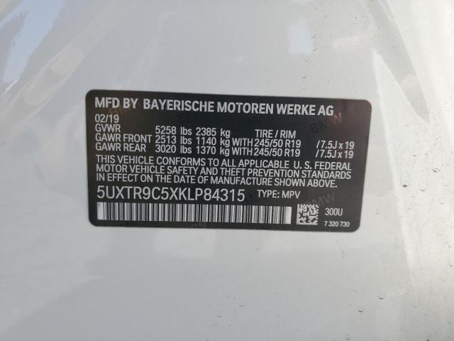 2019 BMW X3 XDRIVE3 - 5UXTR9C5XKLP84315