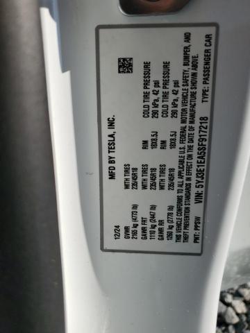 2025 TESLA MODEL 3 5YJ3E1EA5SF917218