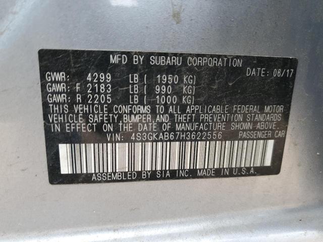 2017 SUBARU IMPREZA PR 4S3GKAB67H3622556