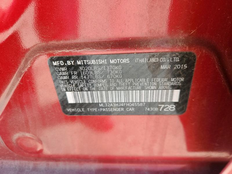 2015 MITSUBISHI MIRAGE DE ML32A3HJ4FH045587