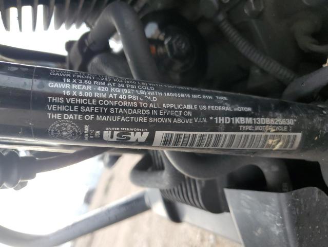 2013 HARLEY-DAVIDSON FLHX STREE 1HD1KBM13DB625630