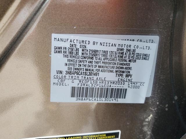2025 NISSAN KICKS SV - 3N8AP6CA1SL301491