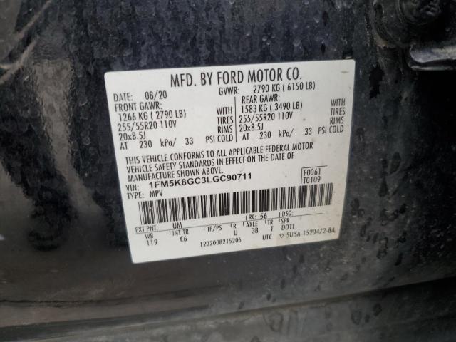 2020 FORD EXPLORER S 1FM5K8GC3LGC90711