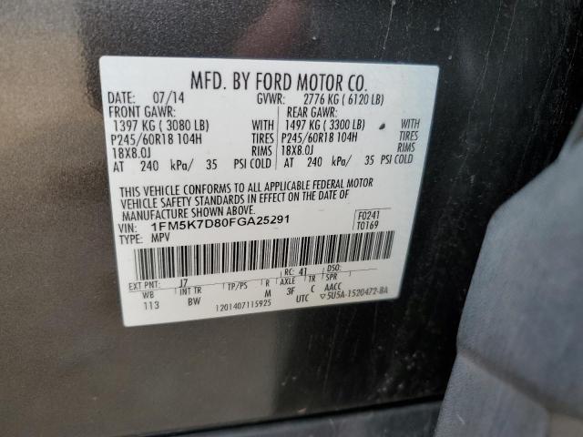2015 FORD EXPLORER X - 1FM5K7D80FGA25291