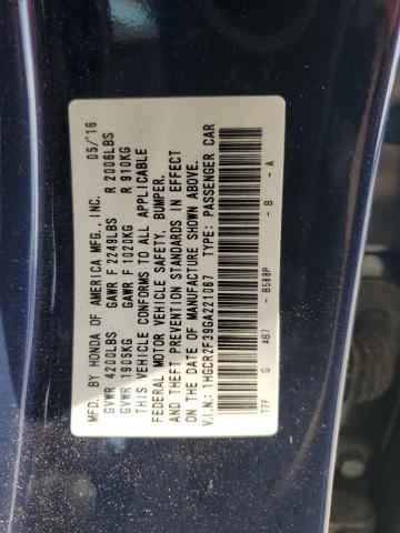 2016 HONDA ACCORD LX 1HGCR2F39GA221067