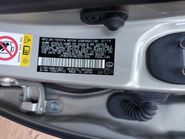 2019 LEXUS ES 300H JTHB21B18K2031906