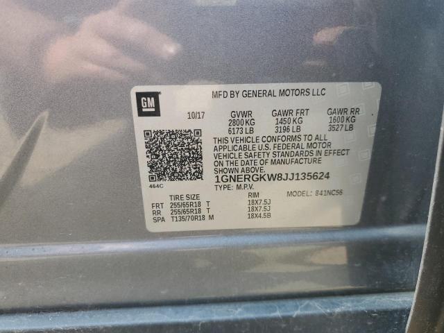 2018 CHEVROLET TRAVERSE L - 1GNERGKW8JJ135624