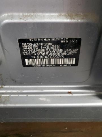 2016 SUBARU IMPREZA JF1GPAA63G8220995