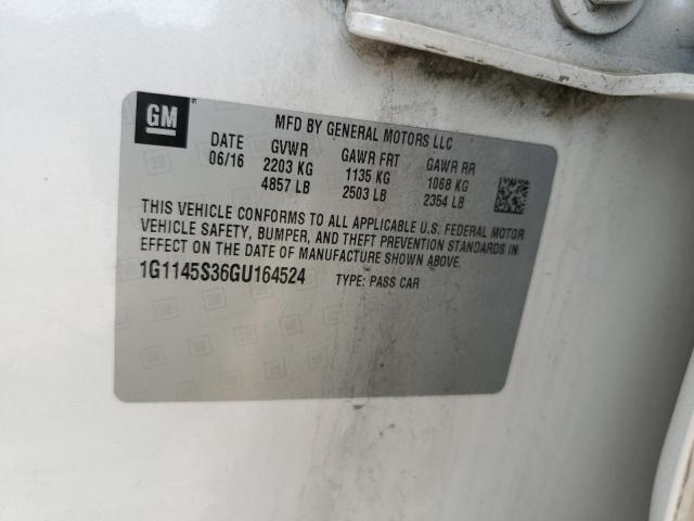 2016 CHEVROLET IMPALA LTZ - 1G1145S36GU164524