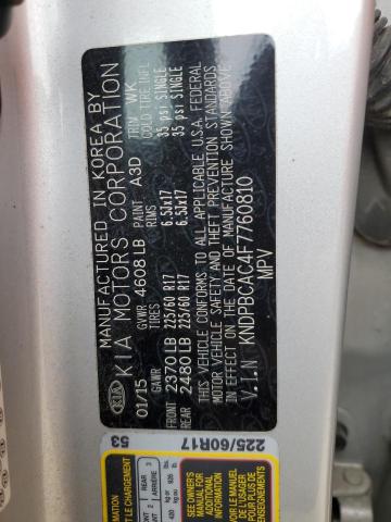 2015 KIA SPORTAGE L KNDPBCAC4F7760810