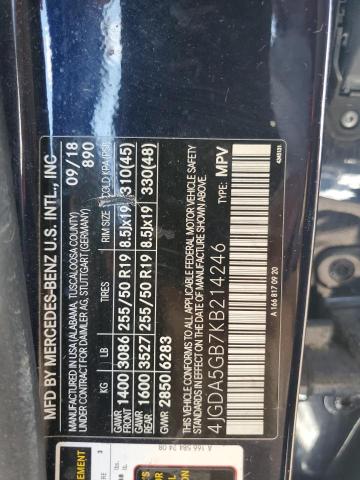 2019 MERCEDES-BENZ GLE 400 4M 4JGDA5GB7KB214246