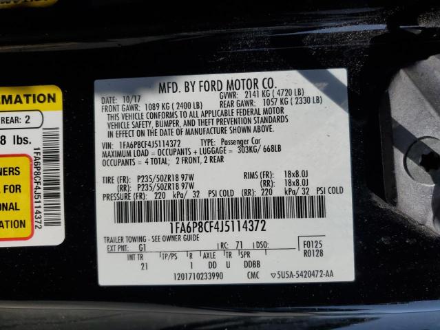 2018 FORD MUSTANG GT 1FA6P8CF4J5114372