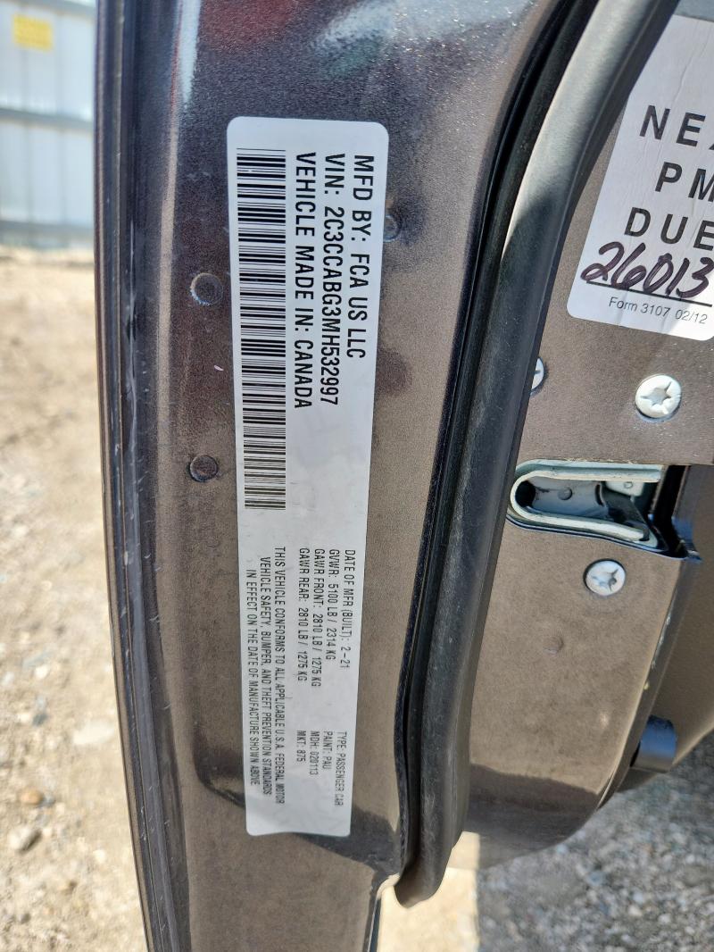 2021 CHRYSLER 300 S 2C3CCABG3MH532997