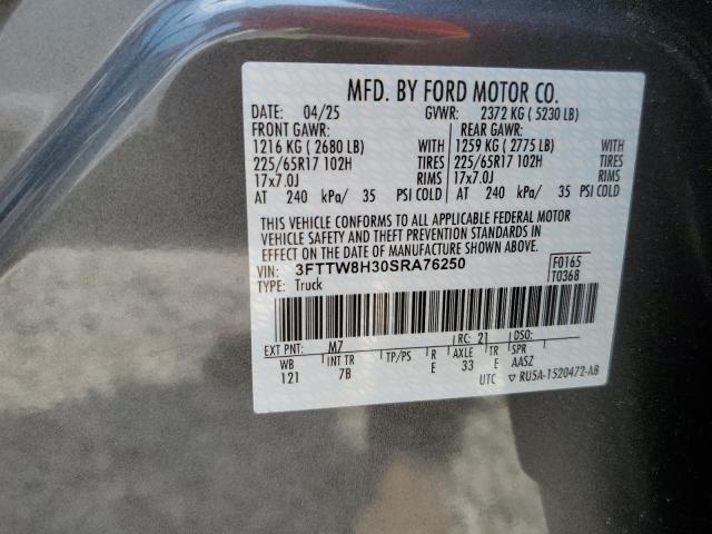 2025 FORD MAVERICK X 3FTTW8H30SRA76250