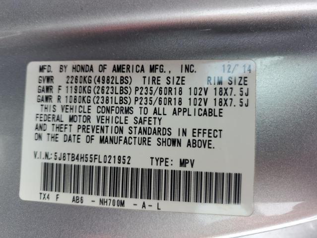 2015 ACURA RDX TECHNO 5J8TB4H55FL021952